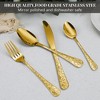 60-Piece Flatware Set for 12, Stainless Steel Retro Silverware with Vintage Baroque Design, Mirror Finish & Dishwasher Safe - 4 of 4