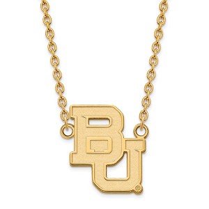 Black Bow Jewelry 14k Yellow Gold Plated Sterling Silver Baylor Bears NCAA Necklace 18 Inch - 1 of 4