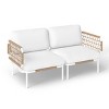 Crestlive Products 2PC Outdoor Rattan Design Patio Sofa with Cushion for Balcony Lawn - 2 of 4