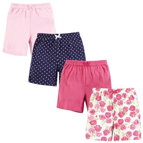 Hudson Baby Infant Girl Shorts Bottoms 4 pack Pink Roses 18 24 Months Target