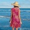 Women's Ruffle Hem Front Buttons Mini Cover-Up Dress - Cupshe - 3 of 4