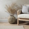 LuxenHome Weathered Terracotta Finish with Textured Ridges Round Vase, Farmhouse Decor - 4 of 4