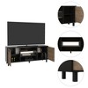 58.6" CarbonTV Stand with 3-Shelf 2-Door Reinforced Metal Legs, Supports Up to 65" Flat Screen TVs for Living Room - 3 of 4