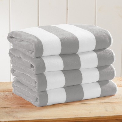 100% Cotton Cabana 4 Pack Beach Towels - Great Bay Home