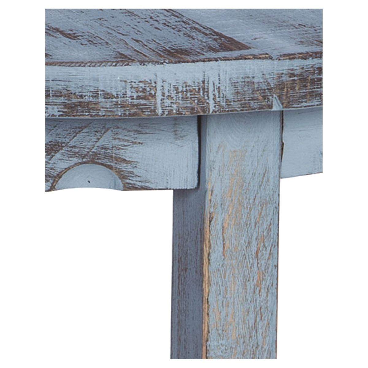 Country Cottage Round Wood End Table Antique Finish - Alaterre Furniture - thumbnail 3