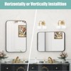 Wall-Mounted Mirrors - Premium Rectangular Bathroom Mirror, Stylish Rectangular Vanity Mirror with Black Metal Frame - Explosion-Proof - 2 of 4