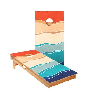 Skip's Garage | Multi-Color Waves Cornhole Boards - ACA Star Series - 1 of 3