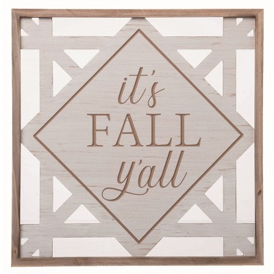 Transpac Wood White Harvest Fall Phrase Decor