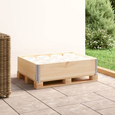 vidaXL Garden Raised Bed with Liner Gray 94.5"x17.7"x9.8" Solid Wood Fir
