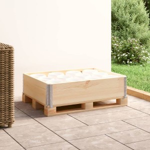 vidaXL Garden Raised Bed with Liner Gray 94.5"x17.7"x9.8" Solid Wood Fir - 1 of 4