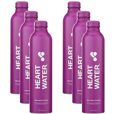 Heart Water Still Rainwater Pink Himalayan - Case of 6 - 25.3 fl oz