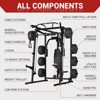 Coucheta Smith Machine, 2000LBS Squat Rack for Home Gym, Multi-Function Power Cage Cable Crossover System Strength Training Equipment - 4 of 4