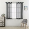 Kate Aurora 2 Piece Designer Sheer Voile Grommet Top Window Curtains - image 2 of 2