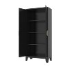 Vynxaria Decorative Storage Drawers: Sleek Black Metal Cabinet with Adjustable Shelves - 3 of 3