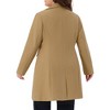 Agnes Orinda Women's Plus Size Notch Lapel Single Breasted Trendy Dressy Fall Winter Midi Pea Coat - 4 of 4