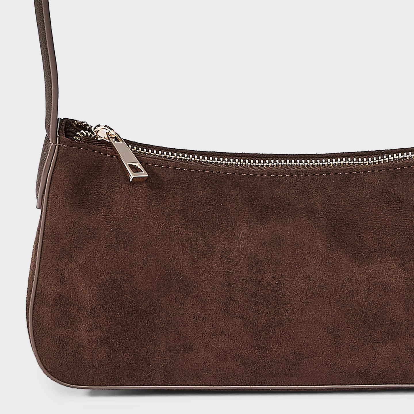 Сумка A New Day Faux Suede Elongated Belt Strap Shoulder, цвет: Коричневый — фото 5
