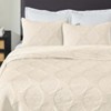 Modern Circles Cotton Medium Weight Woven Coverlet by Blue Nile Mills - 2 of 4