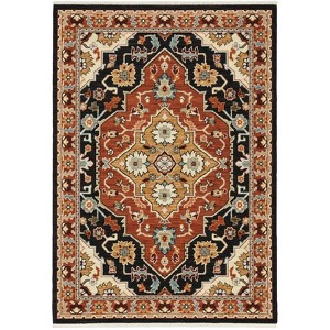 Oriental Weavers Lilihan 4929A Black/ Rust Indoor Area Rug - 3'3" x 5' - 1 of 4
