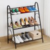 3-Tier Metal Plant Stand, Indoor Outdoor Corner Plant Stand, Multi-Plant Shelf, Plant Pot Holder, Outdoor Balcony Garden Living Room, Dark Grey - 3 of 4