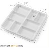 MEEDEN 8-Well Ceramic Artist Paint Palette, Square Watercolor Palette, White Ceramic Mixing Tray for Gouache Painting, Oil Painting, 7" 7" 0.9" - 2 of 4