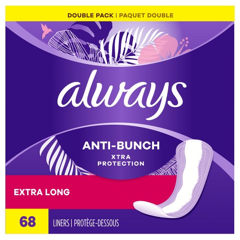 Always Anti-bunch Xtra Protection Liners - Extra Long - 68ct : Target