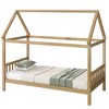 Dolonm Twin House Bed with Headboard & Footboard, Rubber Wood House Frame Bed, 79.1"L x 41"W x 68.1"H - 2 of 4