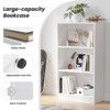 Sevobal Decorarive Bookshelf Small Bookcase Freestanding 3 Adjustable Shelves for Home Office, White, 29.5"*24.4"*44.1" - 3 of 4
