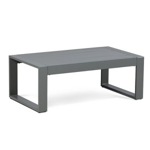 Aoodor Aluminum Outdoor Patio Furniture Coffee Table, Modern Rectangle All-Weather Outdoor Metal Coffee Table, for Balcony, Garden, Indoor or Outdoor - 1 of 4