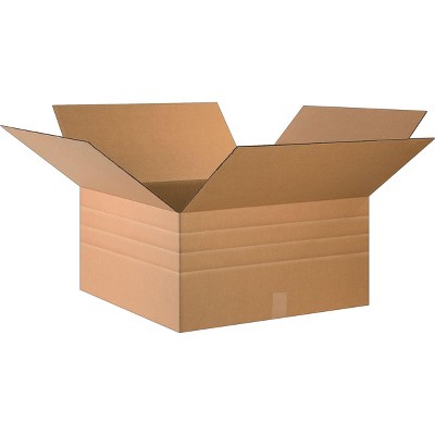 The Packaging Wholesalers 24x24x12 Multi-Depth Shipping Boxes 32 ECT Brown BS242412MD