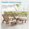 Patio Chaise Lounge Chair Outdoor, HDPS Material, Outdoor Pool Lounge Chairs with 5-Position Backrest, with Wheels for Outside, Poolside, Beach - 3 of 4