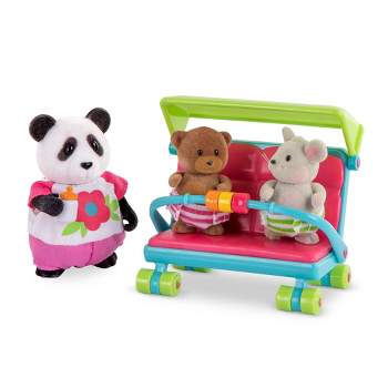 Li'l Woodzeez Miniature Playset with Animal Figurines 13pc - Babysitter Set