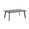 LuxenHome Outdoor Black Steel with PE Rope 4-Person Conversation Set with Coffee Table - 3 of 4