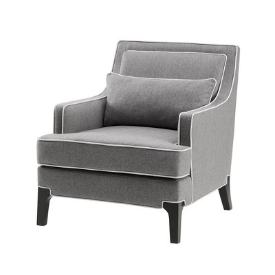 NicBex Polyester Accent Chair,Upholstered Living Room Chairs with Welted Backrest and Pillow,Modern Armchair,Accent Chairs for Living Room