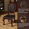ORRD Dining Chairs Set of 2 – Antique Leather Dining Chairs with Solid Wood Legs & Rivet Decor, for Kitchen, Bedroom, Living Room (Brown Armless) - 2 of 4