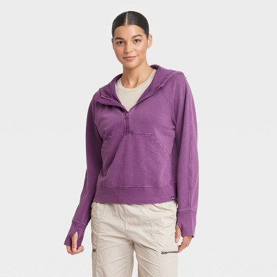 Women\'s 1/2 Zip Fleece Pullover - Joylab™ Berry Purple Xl : Target | Rundhalspullover