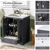 NicBex Bathroom Vanity without Sink/with Sink,Modern Bathroom Sink Vanity with Soft Closing Doors and Drawers,24"/36" Bathroom Sink Cabinet,Gray/Green - 4 of 4