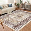 Boho Vintage Soft Area Rug – Machine Washable Low Pile Non-Slip Style. For Living Room, Bedroom, Dining Room - 4 of 4