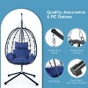 PAGED Egg Swing Chair with Stand, Indoor/Outdoor Wicker Hanging Chair for Patio, Balcony, Living Room, or Bedroom - 4 of 4