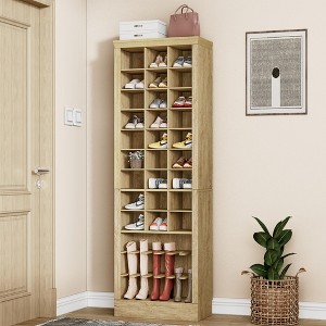 Brafab 9-Tier Shoe Cabinet, Tall Shoe Rack Organizer with 27 Cubbies, Freestanding Shoe Closet for Entryway, Open Storage for Shoes, Boots & Decor - 1 of 4