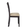 Inspire Q Set of 2 Kensington Ladder Back Chair Wood/Black : Microfiber Upholstery, Rubberwood Frame, 250lb Capacity - 4 of 4