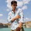 Campus Sutra Men Men's Sky Blue & Ivory White Fluid Fade Shirt - 2 of 3