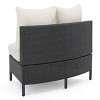 GDFStudio Harper Outdoor Wicker 8 Seater Sectional Sofa Set - 4 of 4