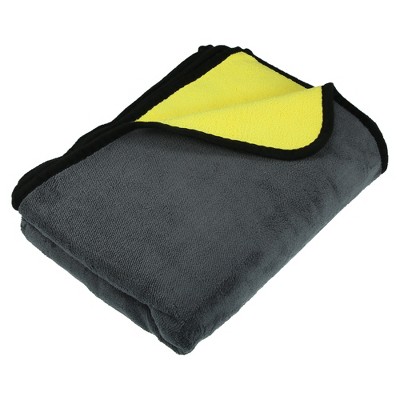 Unique Bargains 250gsm Microfiber Towel Cleaning Cloths For Car Washing Gray  25.60x13 3pcs : Target