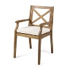 Sapphtopaz Wood Outdoor Dining Chairs Set of 2 Patio Chairs All Weather Use for Poolside, Garden, Backyard - 3 of 4