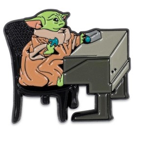 SalesOne LLC Star Wars: The Mandalorian Grogu Desk With Cookie Enamel Pin | Toynk Exclusive - 1 of 4