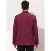Lars Amadeus Men's Solid Color Notch Lapel One Button Formal Sports Coat - 3 of 4