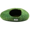 Yeti Pet Cave Pet Bed for Cats and Small Dogs, 100% New Zealand Wool, Green - 2 of 4