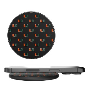 Keyscaper University of Miami Hurricanes Fashion Pattern 15-Watt Wireless Charger - 1 of 4