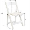Anybear 4pcs Upholstered Folding Chair For Dining Room, Space Saving, Easy To Carry, White Shelf+Beige Cushion - 4 of 4