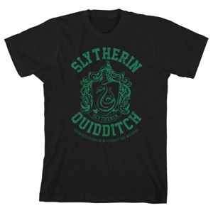 Harry Potter Slytherin Quidditch Black Tee Toddler Boy to Youth Boy - 1 of 1